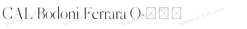 CAL Bodoni Ferrara O字体转换